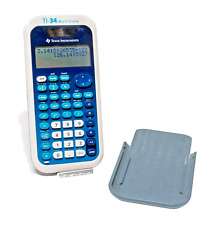⭐ Texas Instruments TI-34 Multiview Calculator Blue Solar w/ Cover!