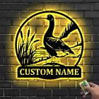 Personalized Goose Bird Metal Sign LED Lights, Custom Goose Bird Metal Sign