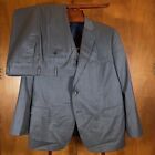 Brooks Brothers Custom Tailored Bespoke Wool Silk Suit 45R Gray Golden Fleece