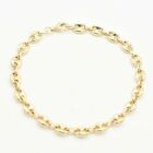 6mm Puffed Mariner Anchor Link Chain Bracelet Real 10K Yellow Gold All Sizes