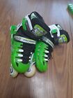 Roller Blades Inline Skates Green by Scale Sports Adjustable Size 13.5 - 3 kids
