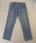 VTG 90s Levi's 501 Jeans Women's 32x30 Distressed Denim Button Fly Made In USA