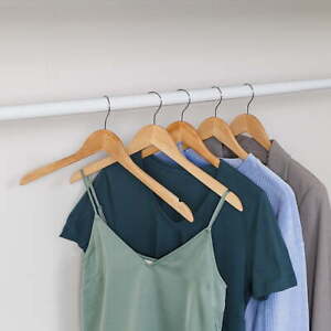Honey-Can-Do Wood Notched Shirt Hangers, Maple Finish, 20 Pack Hangers Home USA