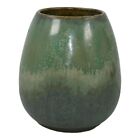 New ListingFulper 1910s Vintage Arts And Crafts Pottery Green Flambe Ceramic Vase 011