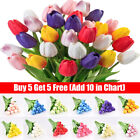 Artificial Tulip Flowers Fake PU Real Touch Bouquet for Wedding Party Home Decor