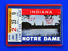 1957 Notre Dame Fighting Irish Ticket vs Indiana. USED Ticket.