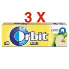 Wrigley's ORBIT Apple Chewing gum SUGAR FREE -3 pack/30 pc.-FREE SHIPPING