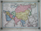 1843 italian ORIGINAL MAP ASIA ARABIA CHINA INDIA THAILAND KOREA PERSIA MALAYSIA
