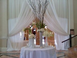 White Wedding backdrop drape panels 114