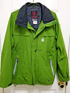 Spyder Dermizax-EV Green Full Zip Up Ski Jacket Mens Size XL - Extra Large