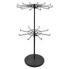 2 Tier Adjustable Rotating Jewelry Display Stand Counter Spinner Heavy Duty Rack