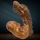 Dragon Cosmic Naga Statue Hand Carved Suar Wood Sculpture Balinese Art OOAK 15