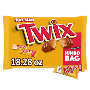 TWIX Fun Size Caramel Cookie Chocolate Candy Bars - 18.28 Oz Bulk Candy Jumbo Ba