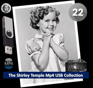 Shirley Temple - MP4 USB Collection 22 Public Domain Movies Free P&P