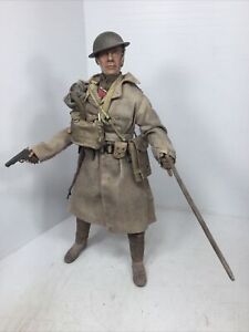 1/6 SIDESHOW CUSTOM US WW1 LT DOUGHBOY TRENCHES 1917 MAP CIGARETTES COLT