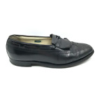 Vtg Florsheim Imperial Mens Kiltie Loafer Dress Shoes Black Leather Wingtip 10E
