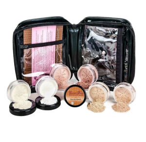 XXL KIT with COSMETIC CASE Mineral Makeup Set Bare Face Matte Powder Foundation