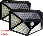 Solar Power 100 LED Light PIR Motion Sensor Outdoor Security Lamp Wall Garden