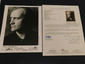 Phil Collins Signed 8x10 Virgin Publicity Photo JSA