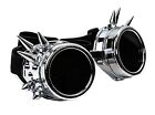 Silver Steampunk Chrome Motorcycle Flying Goggles Vintage Pilot Biker