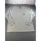 Vintage Polo Ralph Lauren Bear Long Sleeve Pocket T Shirt Size XL Gray Grey