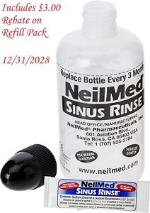 NeilMed Sinus Rinse - Soothing Saline Nasal pH Balanced Rinse - Bottle & Packet
