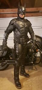 Custom McFarlane The BATMAN 2022 Leather Motorcycle Suit Costume Cosplay Lot