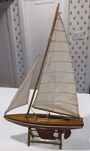 Vintage Wooden Sailboat Model 14