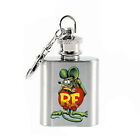 Rat FInk Flask Mini Stainless Steel Keychain - Small, Cute