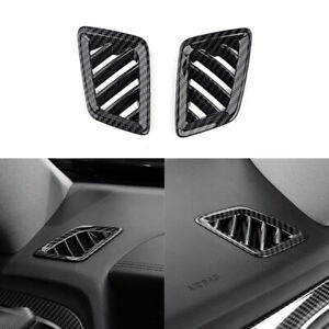 Carbon Fiber Style Front Air Vent Outlet Cover Trim For Genesis G80 DH 2017-2020 (For: Genesis G80)