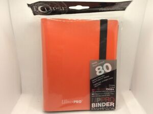 Ultra PRO Eclipse Pumpkin Orange 2-Pocket Pro-Binder. New. B3G1 Free!