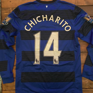2011/12 Manchester United Away Jersey #14 Chicharito Long Sleeve Size L