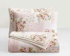 Pre-Washed Cotton Quilt Set - Rosy Pink Chic Floral Bedding Coverlet Set