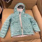 The North Face Puffer Jacket Kids 3T Mint Green Toddler  Sherpa Lined Hood