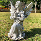 Praying Angel Garden Statue, Religious Angel Sculpture for Patio, Lawn, Yard