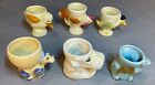 Vintage 1930s English Novelty Animal Egg Cups Assorted  Lot of 6
