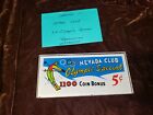 REPRODUCTION JENNINGS PLASTIC GLASS NEVADA CLUB  5c TOP MARQUEE #JTMOS5c