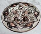 Vintage Hand Etched Copper Wall Plate Hanging Decor Turkish 7”