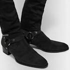Mens Chelsea Boots Casual Boots Pointed Toe Ankle Boots Shoes Faux Suede Leather