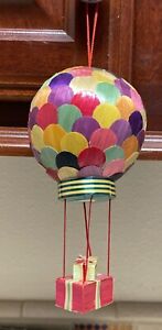 Vintage Hot Air Balloon Paper Layers colorful Ornament