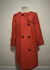 COACH Women's Large Trench Coat Jacket cotton blend Color Tangerine Size L