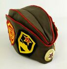 Russian Soviet USSR Military Garrison Hat Cap with Patches and Pins Tanks Sports
