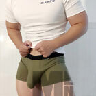 Sexy Men's Boxer Panties Enlarged Elephant Nose U Convex Pouch Shorts Underwear