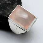 Rose Quartz Gemstone Ethnic Handmade Man's Ring Jewelry US Size-8.25 AR 29593