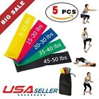 Resistance Bands Loop Set of 5 Exercise Workout Therapy Fitness Yoga Booty Band