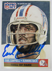 Signed Earl Campbell Auto Autograph 1991 Pro Set #27 AC129