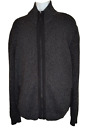 Daniel Hechter Paris Sweater Mens XXL Cardigan Front Zipper Black Gray Pockets