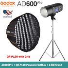 Godox AD600Pro 600W TTL Outdoor Flash+QR-P120 Parabolic Softbox+2.8M Light Stand