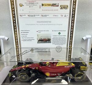 F1 Ferrari F1-75 2022 Scale Model, Signed By: Charles Leclerc with COA