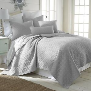MIDWEST NENA SOLID CLOSOUT QUILT BEDDING BEDSPREAD COVERLET PILLOW CASES SET